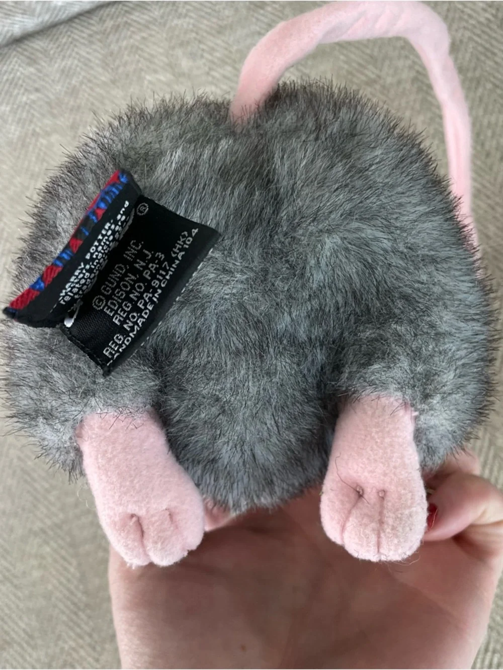 Gund Harry Potter Scabbers Rat Stars Stuffed Animal Plush